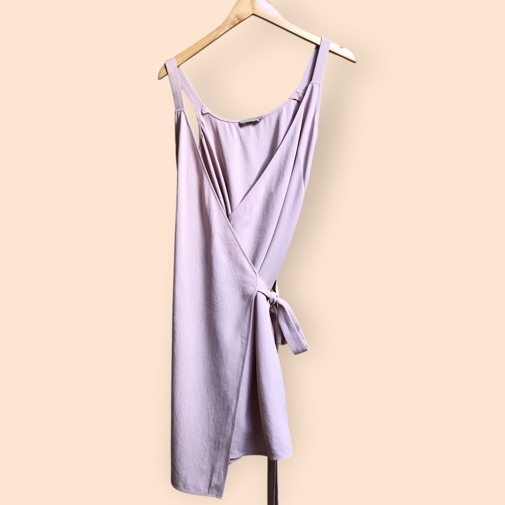 Everlane Women’s Pink Japanese Go Weave Tank MIDI Wrap Dress Pastel Women’s 2 - Picture 4 of 16